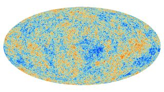 An image of the cosmic microwave background radiation, taken by the European Space Agency (ESA)'s Planck satellite in 2013, shows the small variations across the sky.