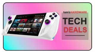 Tech Deals cover featuring an Asus ROG Ally Z1 Extreme gaming handheld