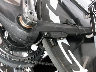 BMC tucks a set of mini V-brakes underneath the chainstays on their new Timemachine TT01