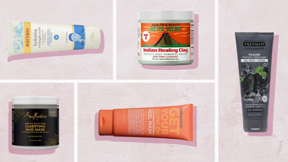a collage of the best drugstore face masks
