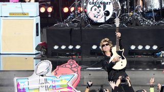Billie Joe Armstrong performs onstage with Green Day at Levi's Stadium in Santa Clara, California on February 8, 2026