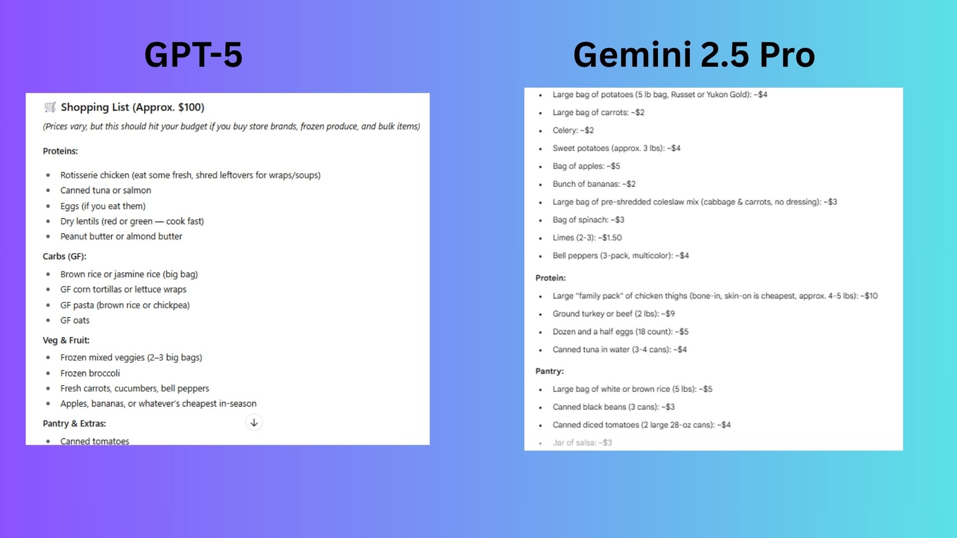 gpt-5 vs gemini 2.5 pro screenshot