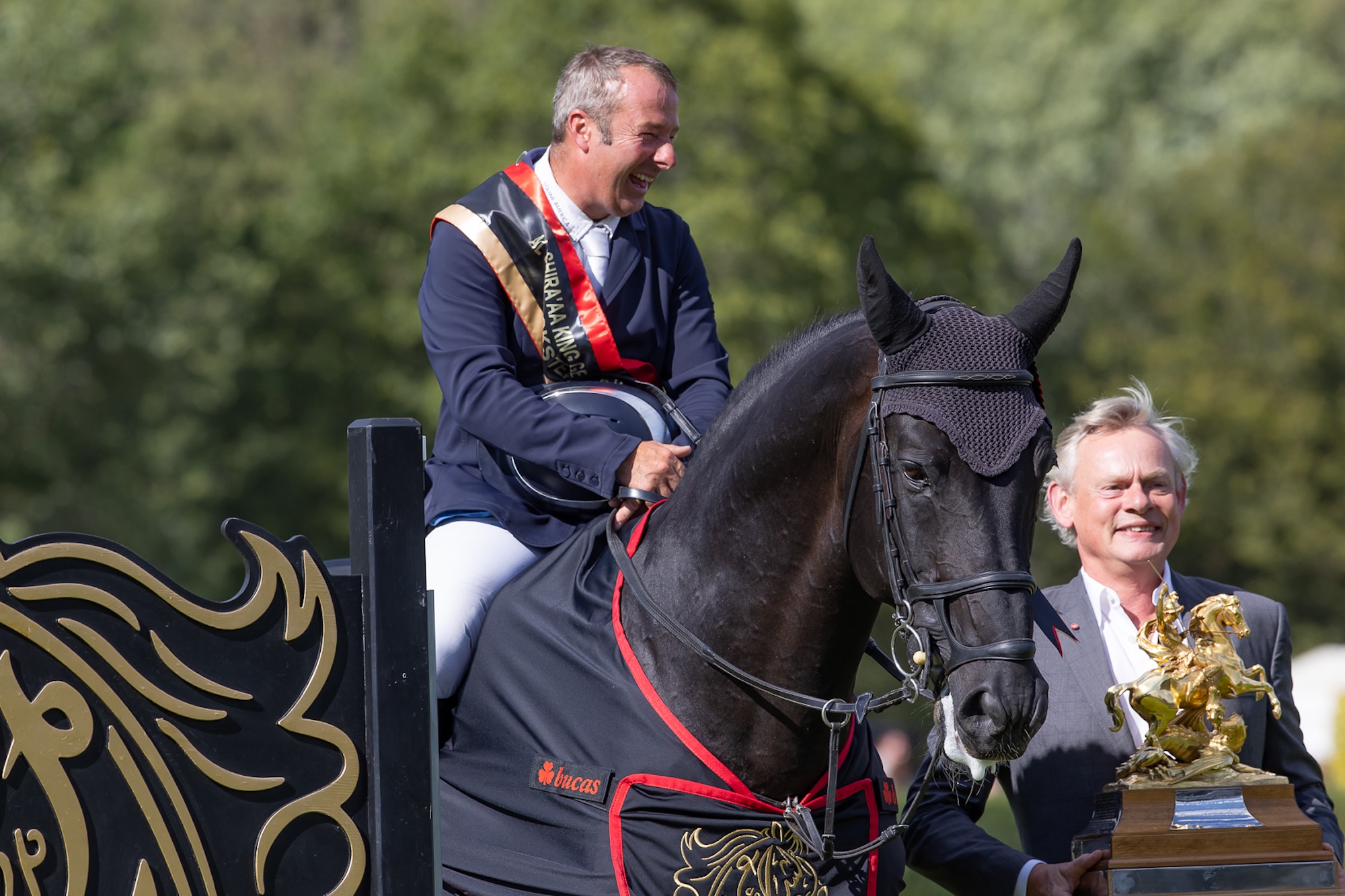 Robert Whitaker and Vermento in the prizegiving