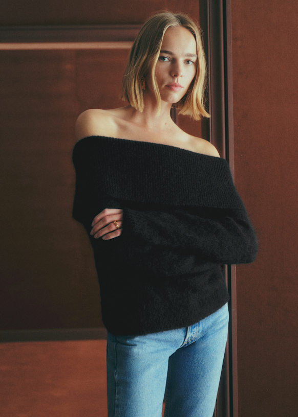 Aurore Jumper - Black - Kid Mohair - S&amp;eacute;zane