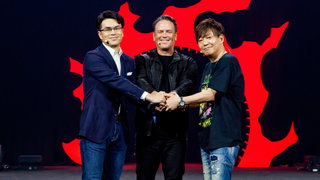 Naoki Yoshida, Phil Spencer and Square Enix CEO Takashi Kiryu