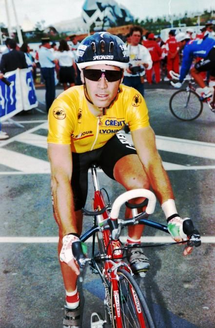 Steve Bauer ready for the second stage of the Tour de France at Futurscope