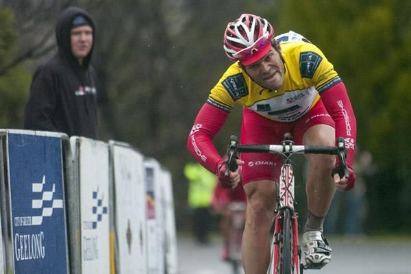 Tour leader Rhys Pollock (Drapac Porsche) was relieved to get to the finish and hold onto his yellow jersey after the second stage.