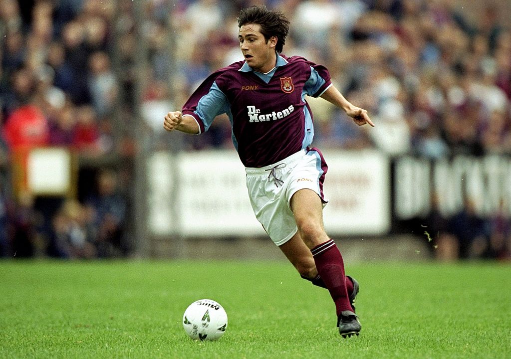 Frank Lampard of West Ham runs with the ball during the Pre-Season friendly between Bristol Rovers v West Ham played at The Beeches, Bristlington, England. West Ham won the match 2-0