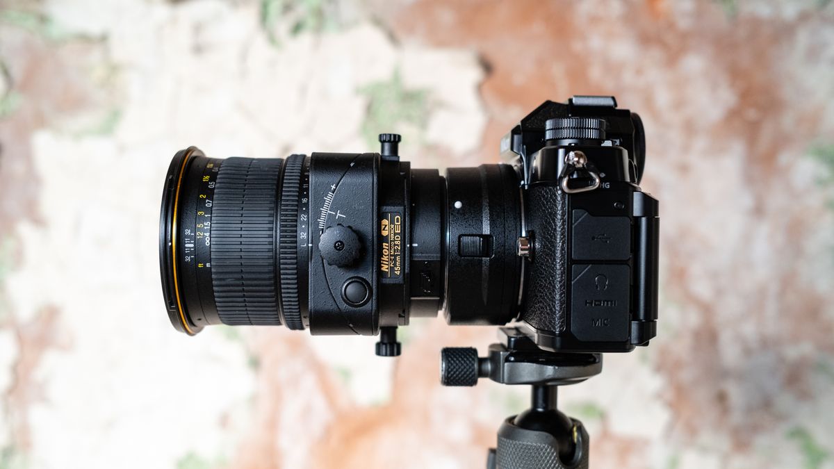 Nikon Z f with the Nikkor PC-E 45mm f/2.8 attached