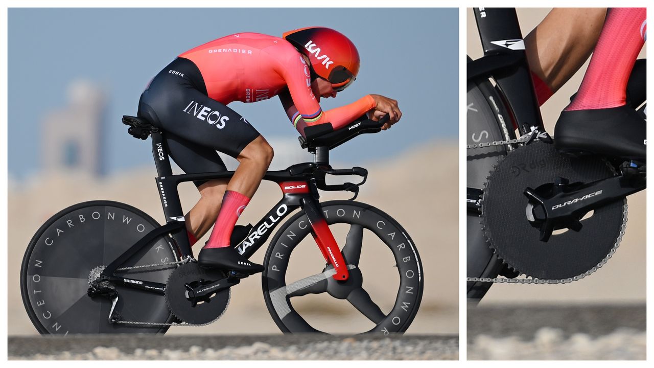 Tobias foss on time trial bike