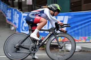Abby-Mae Parkinson in action during the 2015 Junior Womens TT World Championships
