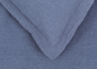 Washed linen bed linen in blue | £108