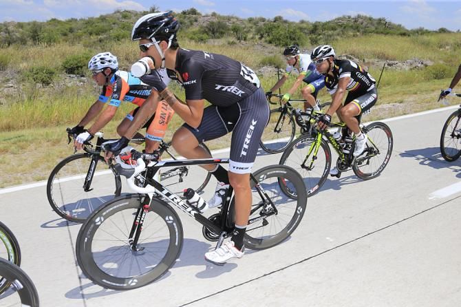 Trek's Eugenio Alfacti in action at the Tour de San Luis