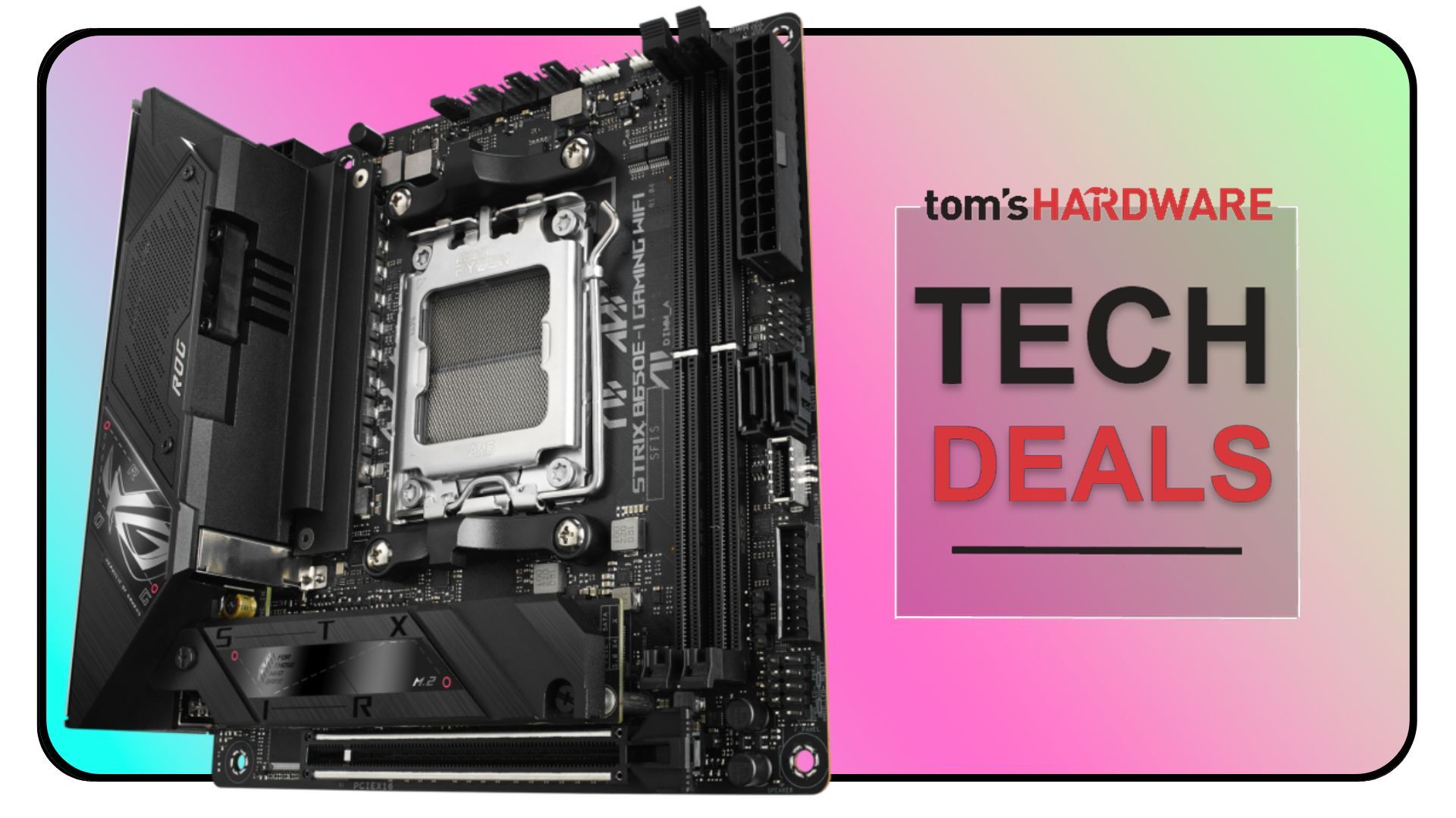 This small-form-factor Mini-ITX Asus ROG Strix B650E-I Gaming Wi-Fi motherboard just got a $90 discount ahead of Memorial Day
