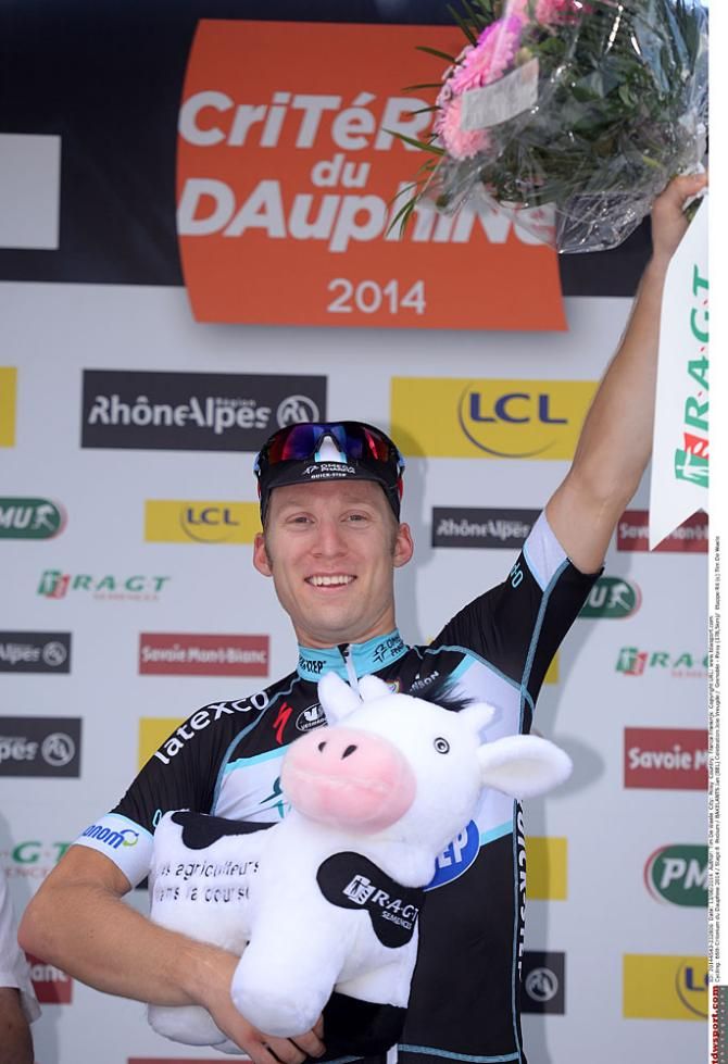 Jan Bakelants on the podium
