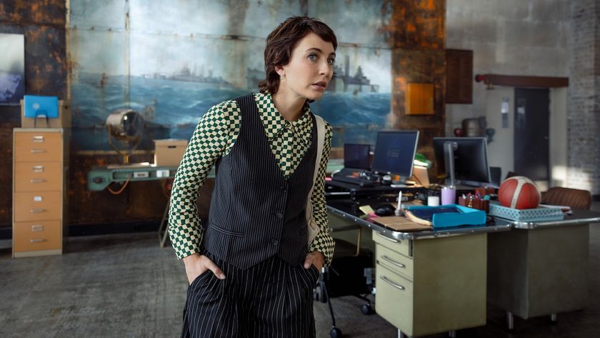 Mavournee Hazel&#039;s Blue curiously looking at something in the NCIS: Sydney office