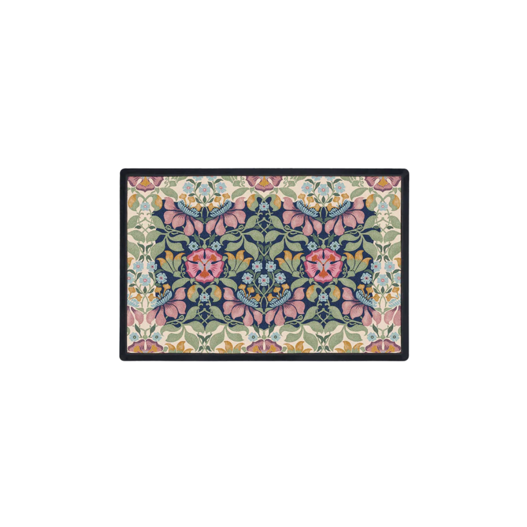 Ruggable x Liberty, Persephone Midnight &amp;amp; Cream Doormat, 3' x 2'