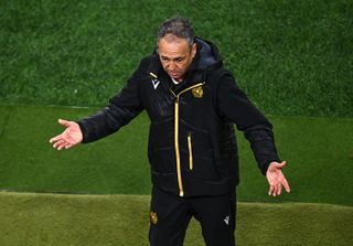 Armenia coach Joaquin Caparros gestures during a game against the Republic of Ireland in September 2022.