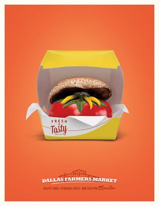 Poster campaign for Dallas Farmers Market by Firehouse