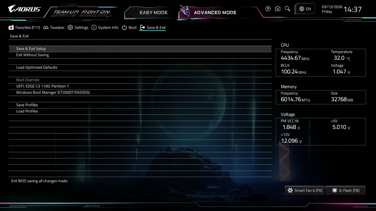 Gigabyte X870E Aorus Xtreme AI Top - BIOS