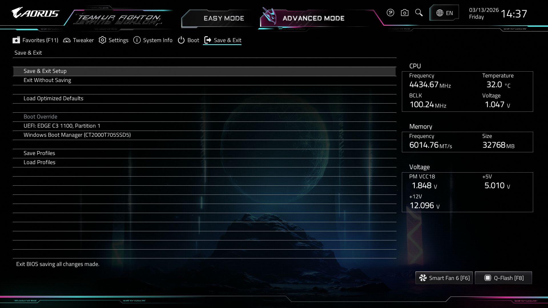 Gigabyte X870E Aorus Xtreme AI Top - BIOS