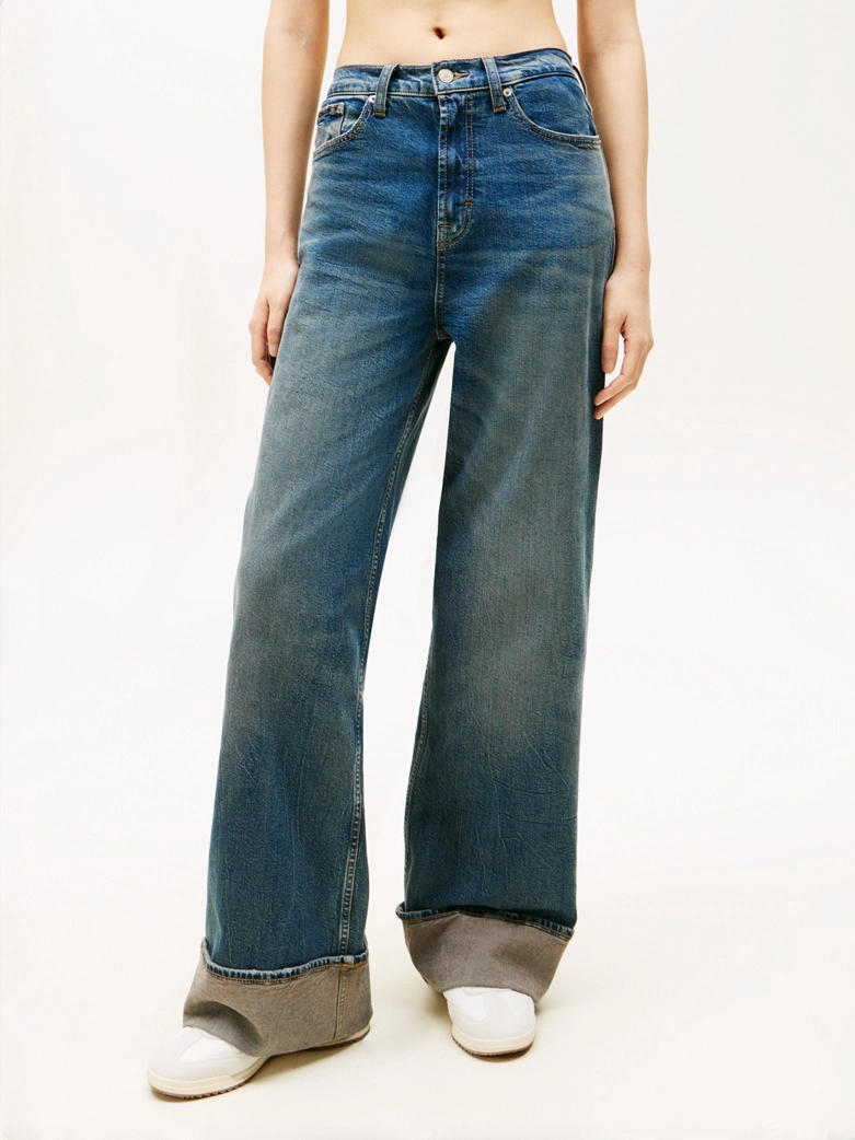 Claire Turn-Up High Rise Wide Leg Jeans