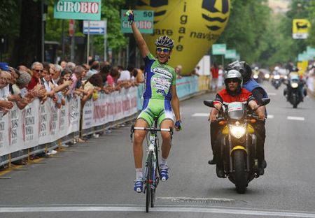 Stage 2 Girobio winner Gianluca Leonardi (Marchiol-Pasta Montegrappa-Orogildo) of Italy