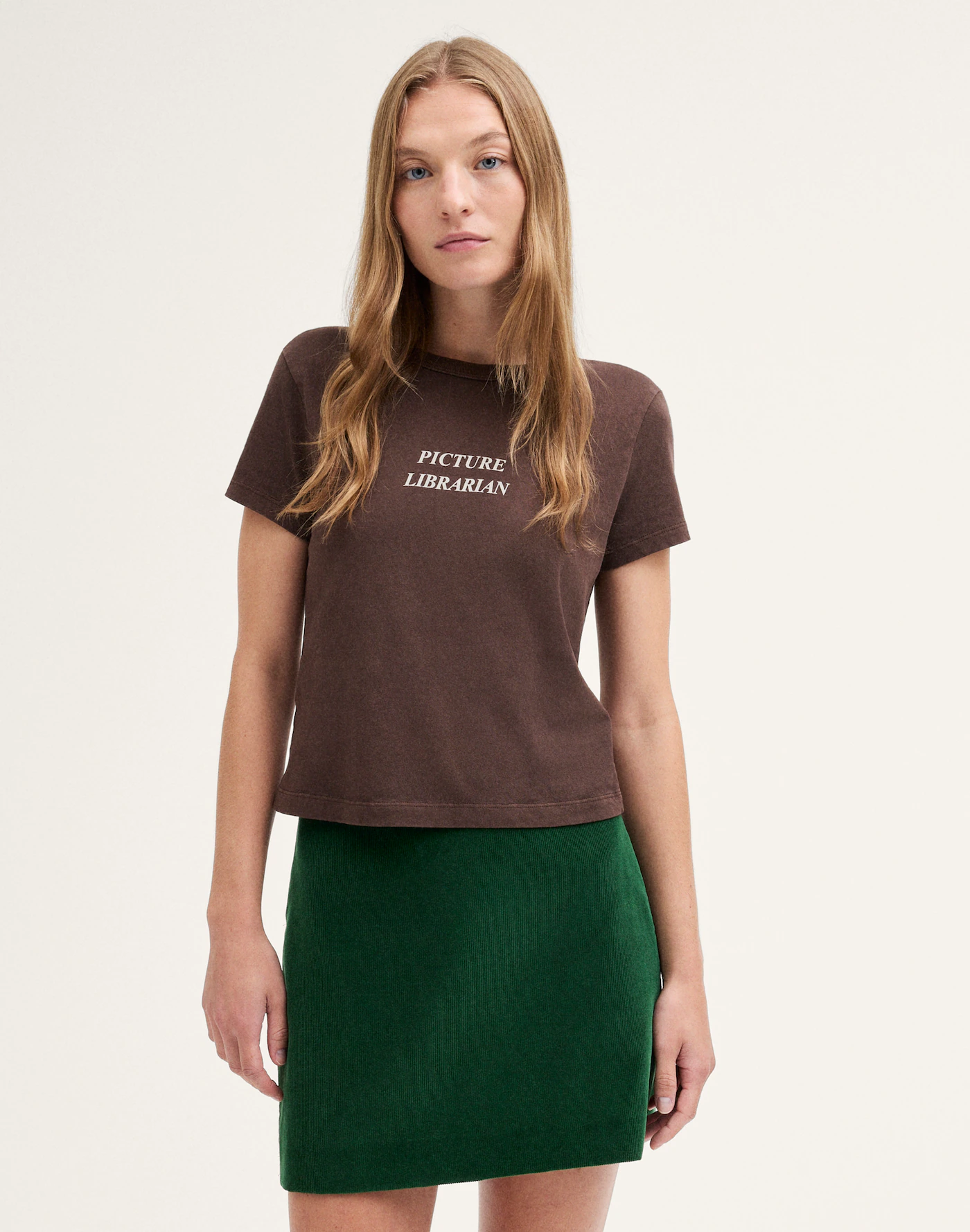 Madewell X Nypl Relaxed Baby Tee in Vintage Jersey