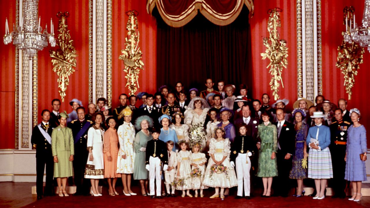 A group shot of various European royal families