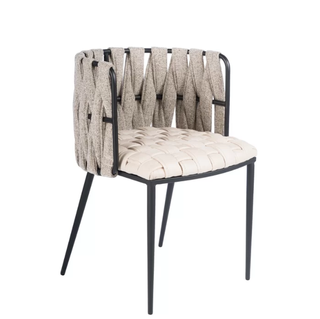 Woven modern dining chair,