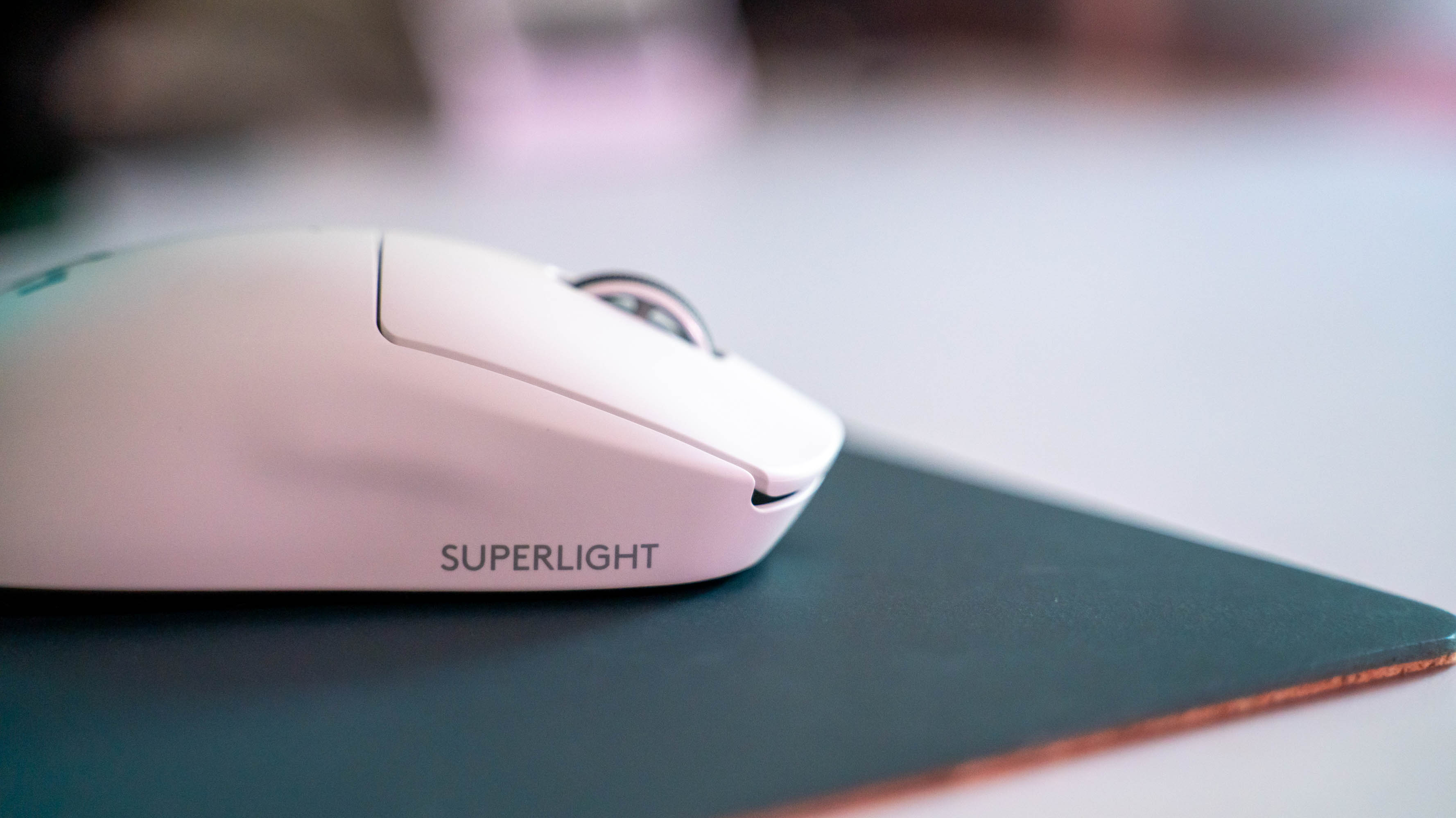 Logitech G Pro X Superlight 2 Lightspeed on the tester's desk mat