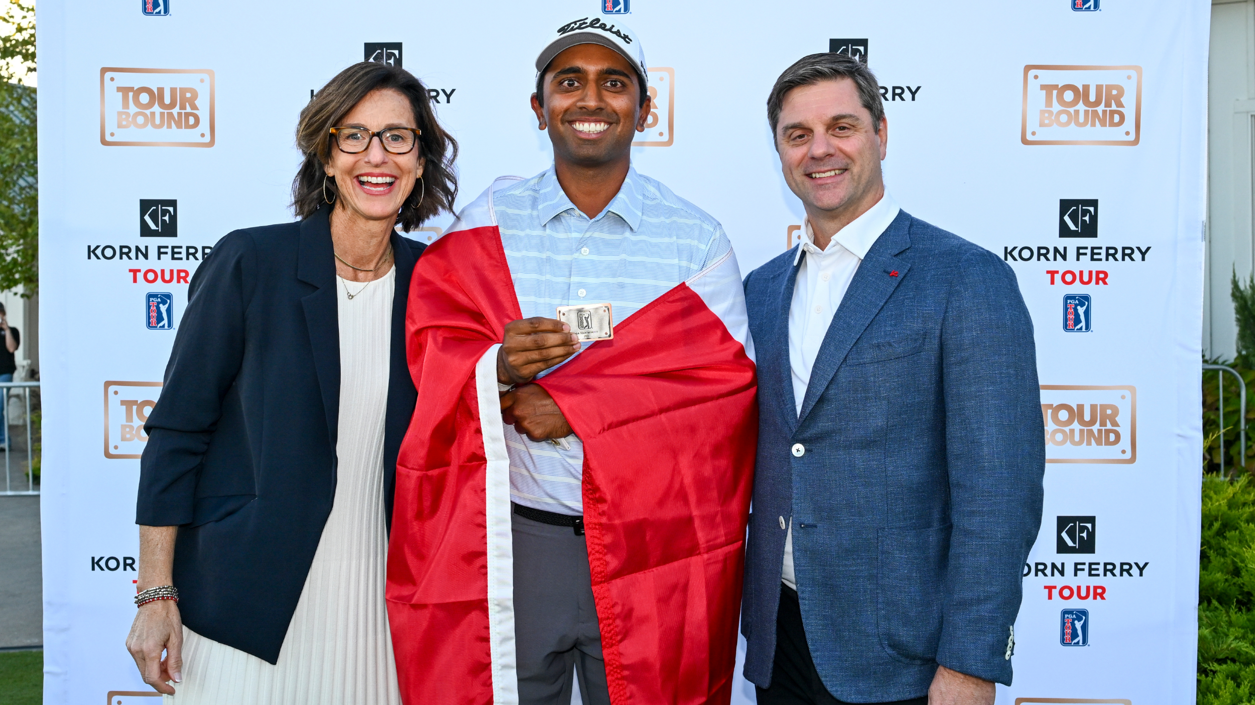 Sudarshan Yellamaraju with his PGA Tour card