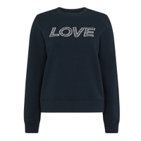 3. LOVE sweatshirt
RRP: £79
2022 is the year of designer and athleisure brand collaboration, so it seems only fitting that The All England Lawn Tennis Club, which stages Wimbledon, would launch their most fashion-forward clothing collection yet this year. 
Everything from the new line is designed in-house, just a few feet away from Centre Court, and made with high-quality fabrics and finishings. The 2022 Collection has arrived just in time before the start of Wimbledon and combines clothing that can be worn both on and off court - like this simple yet stylish navy jumper. 