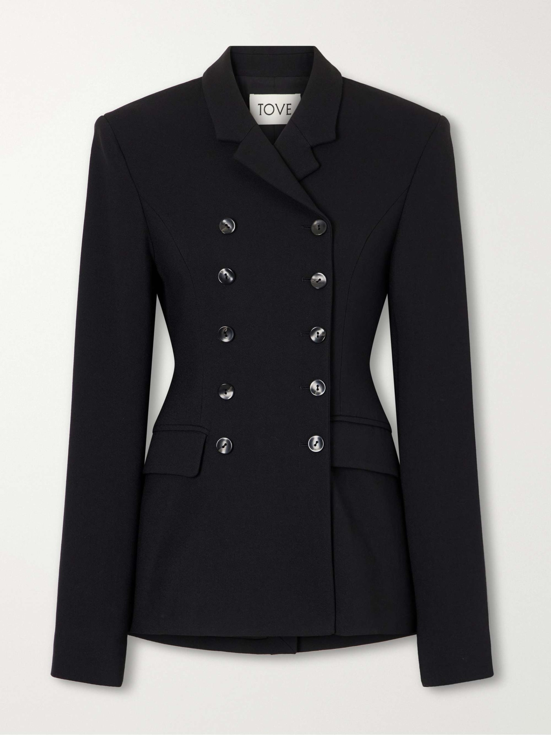 Hero Double-Breasted Crepe Blazer