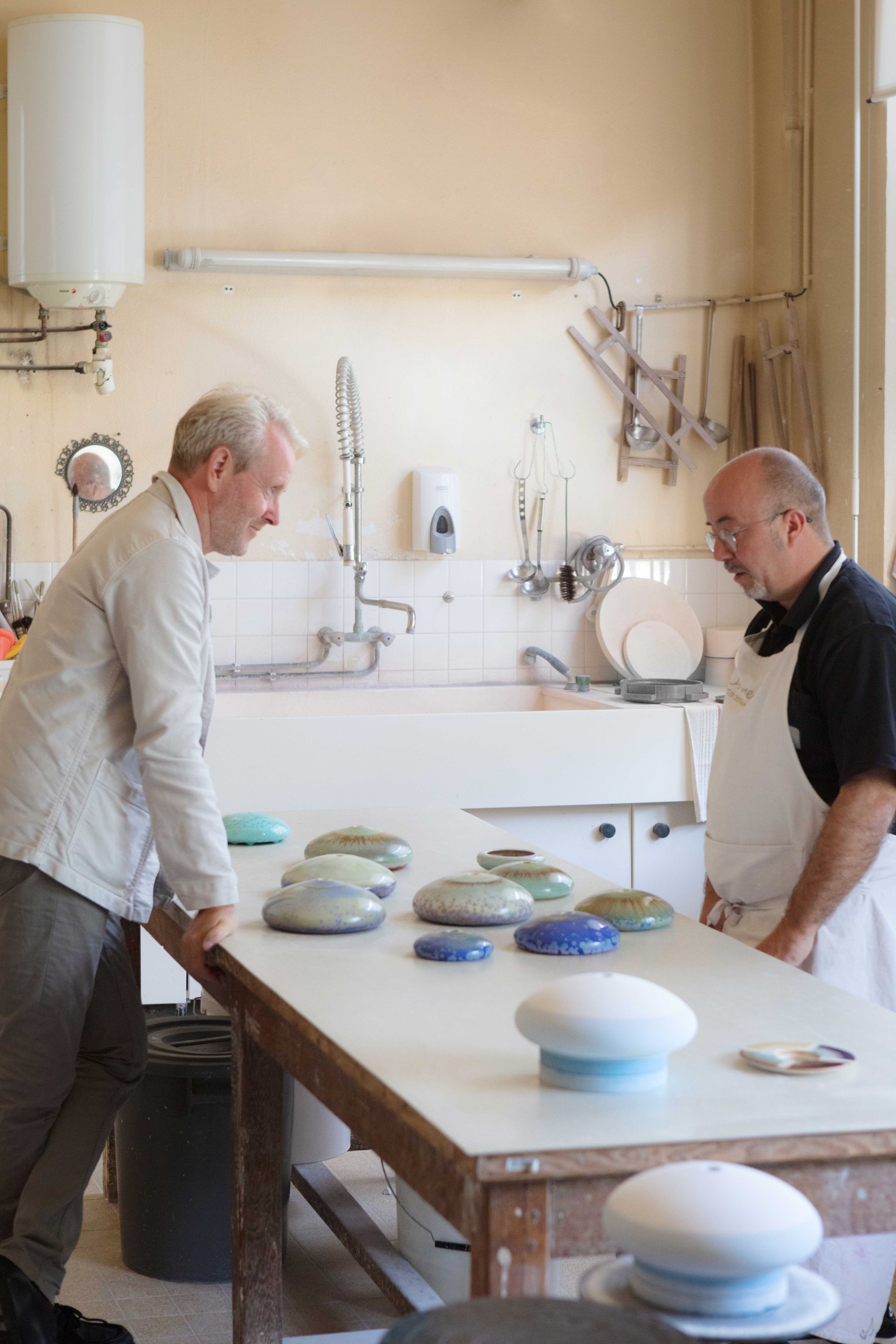 Ronan Bouroullec sevres in workshop at Manufacture de Sèvres