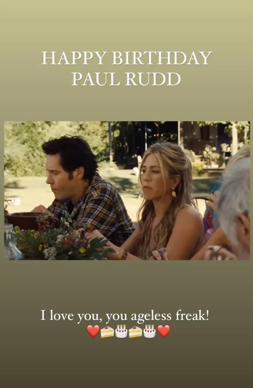 Jennifer Aniston Calls Paul Rudd 