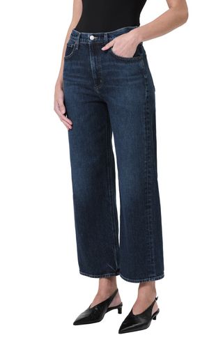 Ren High Waist Ankle Wide Leg Jeans