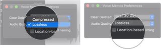Click drop-down for audio quality, click checkbox