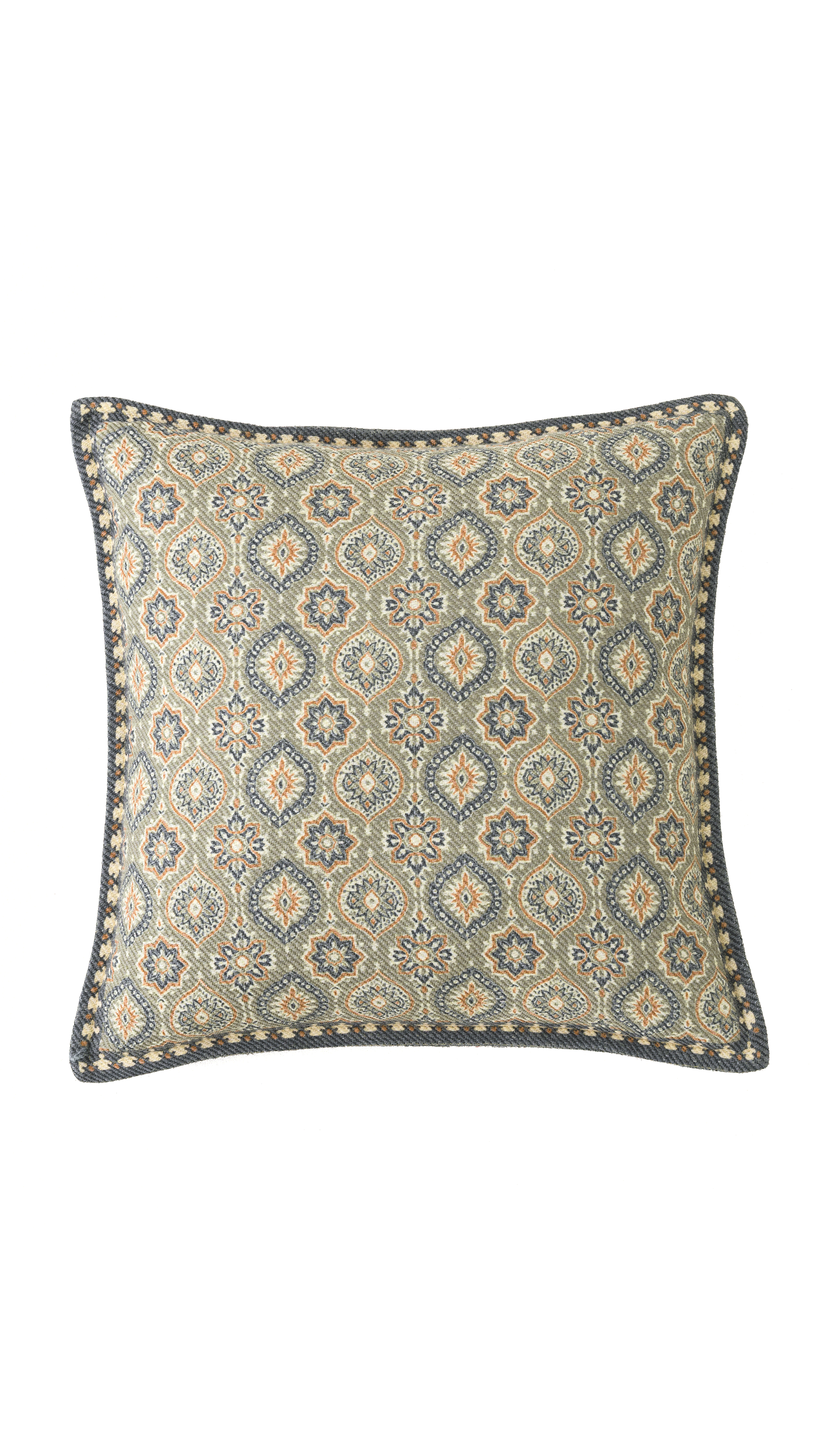Global Floral Olive Green Cushion Cover