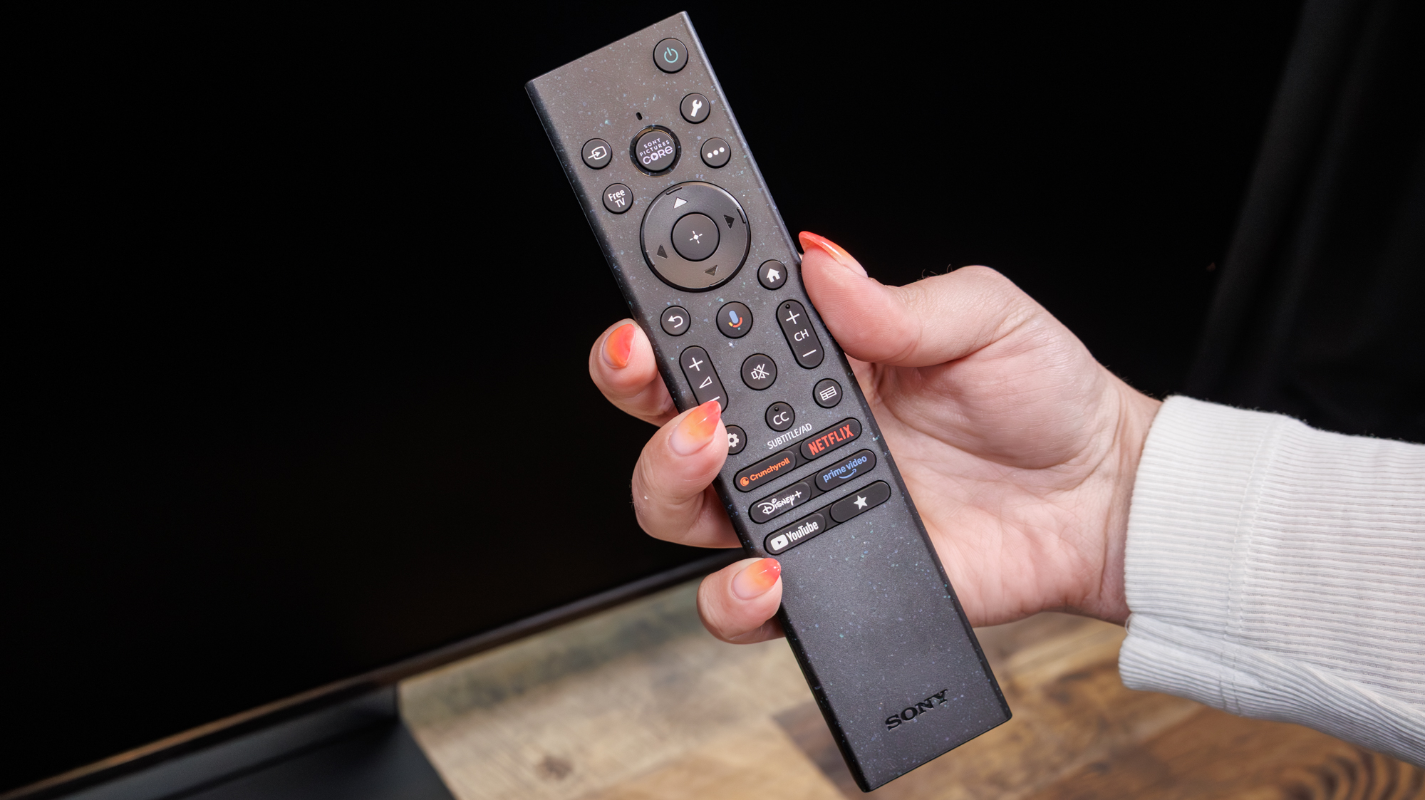 The remote for the Sony Bravia 9 II TV