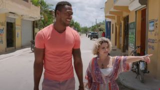 Daniele and Yohan walking through the Dominican Republic