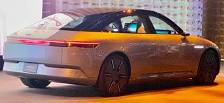 The Afeela sedan concept at CES 2023.