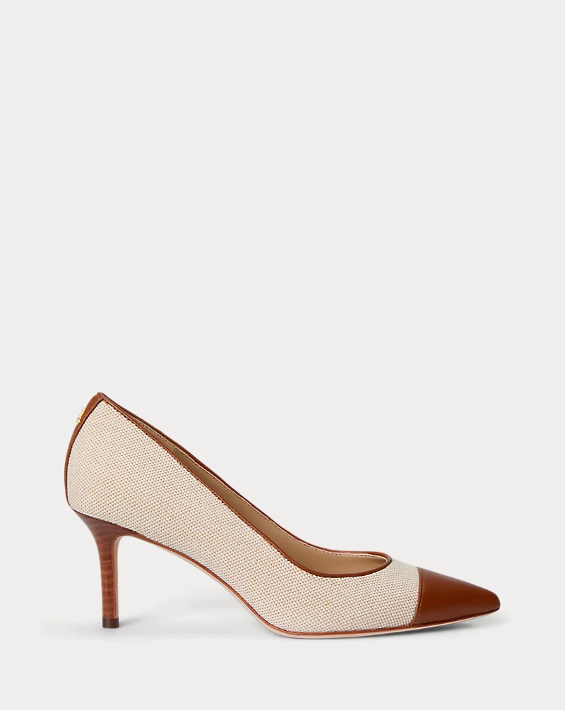 Lanette Iii Canvas Leather Pump