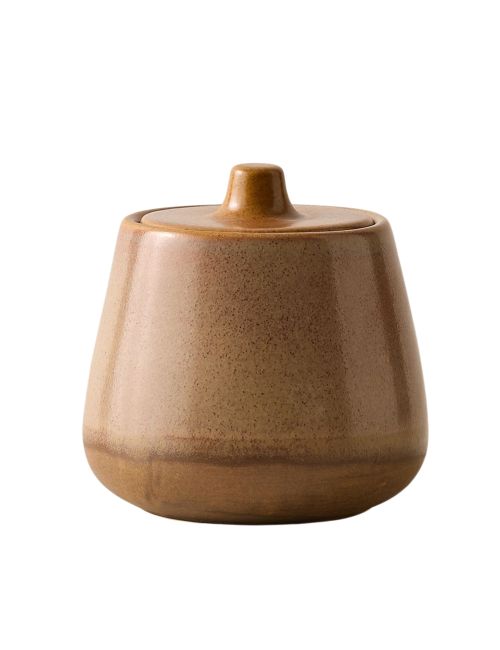Salt Fire Glaze Stoneware Sugar Canister