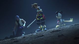 Riku, Sora and King Mickey in Dream Drop Distance