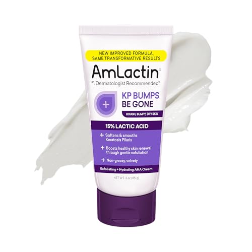 Amlactin Kp Bumps Be Gone - 3 Oz Keratosis Pilaris Moisturizing Cream With 15% Lactic Acid - Exfoliator and Moisturizer for Dry, Rough and Bumpy Skin (packaging May Vary)