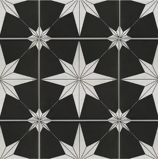 Star pattern stick on floor tile.