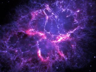 Herschel and Hubble Composite of Crab Nebula