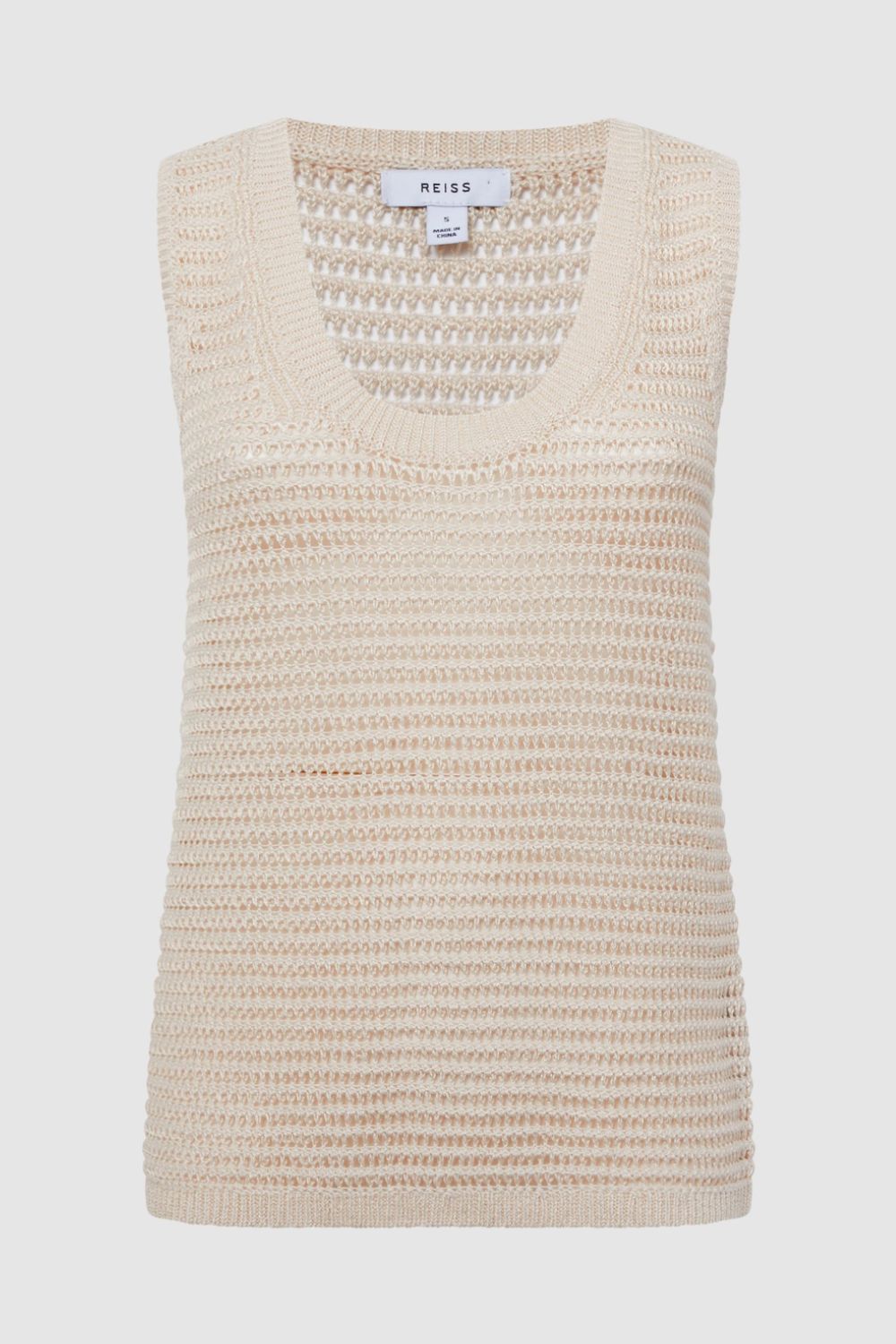 Reiss Open Stitch Knitted Vest