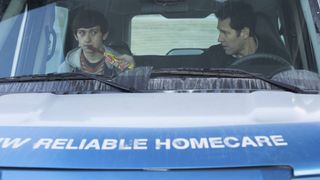 Craig Roberts as Trevor and Paul Rudd as Ben in The Fundamentals of Caring on Netflix